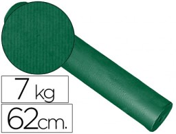 Papel kraft liso verde bobina 62 cm. 7 Kg.